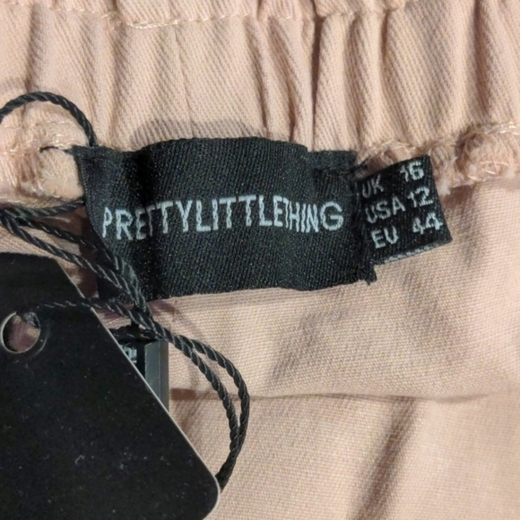 PrettyLittleThing Utility Buckle Belt Joggers size 12 - Picture 5 of 7